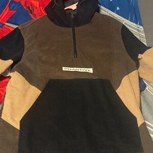 Primitive Men's Zip Up Sweater - Black and Brown